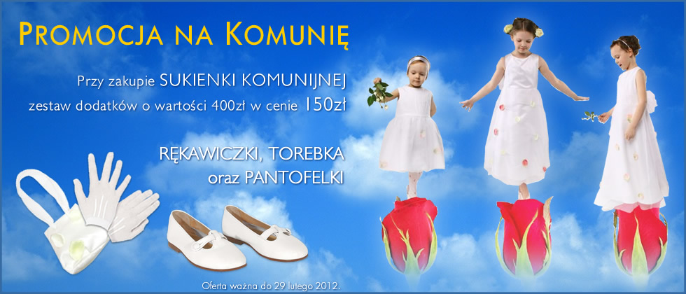 Promocja komunijna - zestaw dodatków za 150 zł