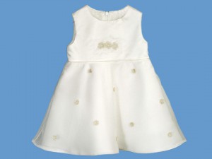 Atłasowa sukienka ecru ''Złota Polana'' art. 021 - MN-03-01-1-021