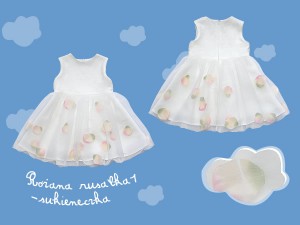 Biała polarowa sukienka ''Różana rusałka'' (1) art. 565(ko) - MN-06-02-1-719