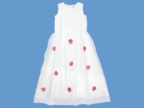 Lniana biała sukienka \'\'Zapach Róży\'\' art. 513