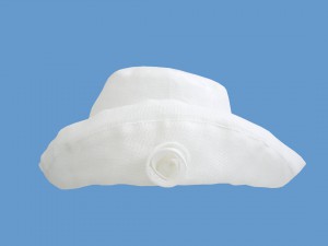 Lniany kapelusz Perłowa różyczka art. 574c - MN-06-01-2-574